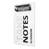 Mini Porte-bloc Modern Minimal Black White Take Notes Personalized (Angle2)