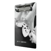Mini Porte-bloc Modern Minimalist Black & White Flower with ursign (Angle2)