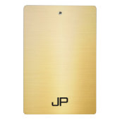 Mini Porte-bloc Moderne Elégant Monogramme Or Look Simple Modèle (Dos)