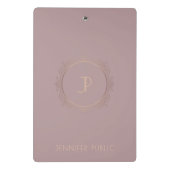 Mini Porte-bloc Moderne Monogramme Élégant Modèle professionnel (Dos)