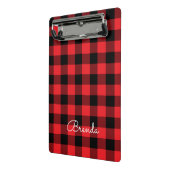 Mini Porte-bloc Moderne Vérification Red et Black Buffalo (Angle2)