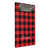 Mini Porte-bloc Moderne Vérification Red et Black Buffalo (Incliné)