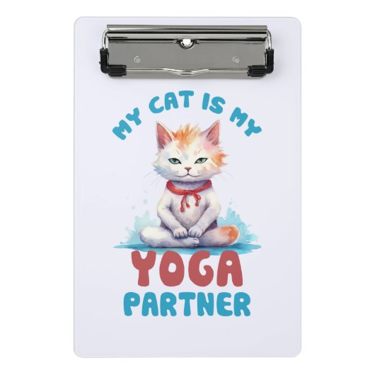 Mini Porte-bloc Mon Chat Est Mon Partenaire De Yoga - Adorable Méd (Devant)
