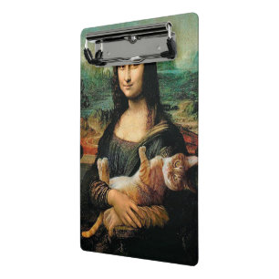 Mini Porte-bloc Mona Lisa tenant son chat Leonardo da Vinci