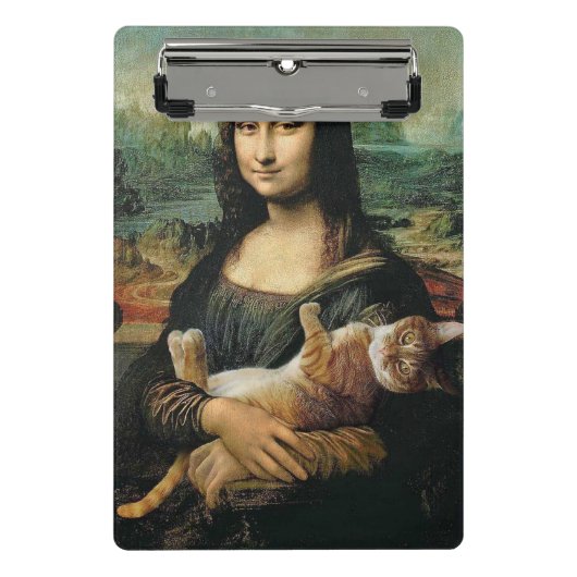 Mini Porte-bloc Mona Lisa tenant son chat Leonardo da Vinci (Devant)