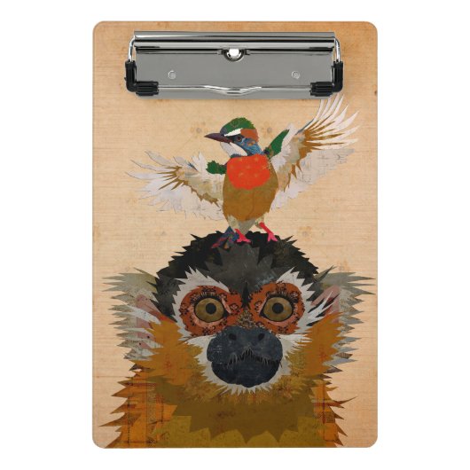 MINI PORTE-BLOC MONKEY & OISEAU (Devant)