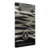 Mini Porte-bloc Monogramme Argent et zèbres noirs (Incliné)