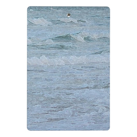 Mini Porte-bloc Monogramme Artiste Bleu Vert Océan Vagues Art (Dos)