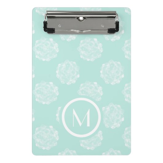 Mini Porte-bloc Monogramme | Bonheur des Plantes | Pastel Succulen (Devant)