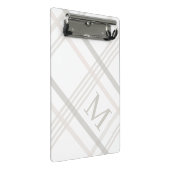 Mini Porte-bloc Monogramme Classic Élégant Minimal Initial Plaid (Incliné)