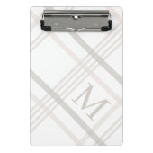 Mini Porte-bloc Monogramme Classic Élégant Minimal Initial Plaid (Devant)