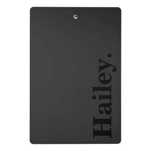 Mini Porte-bloc Monogramme Classic Élégant Minimal Nom noir (Dos)