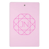 Mini Porte-bloc Monogramme cool, Style de logo de hanche | Rose &  (Dos)