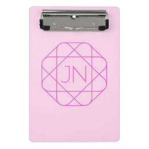 Mini Porte-bloc Monogramme Cool, Style de Logo Hip Rose & Magent