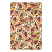 Mini Porte-bloc Monogramme d'aquarelle de fruits papaye (Dos)