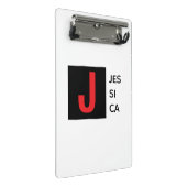 Mini Porte-bloc Monogramme de nom professionnel élégant moderne (Incliné)
