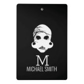 Mini Porte-bloc Monogramme drôle de moustache (Dos)