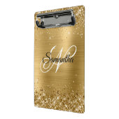 Mini Porte-bloc Monogramme fantaisie doré pailleté (Angle2)