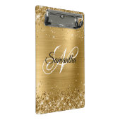 Mini Porte-bloc Monogramme fantaisie doré pailleté (Incliné)