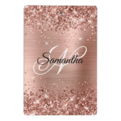 Mini Porte-bloc Monogramme fantaisie or Rose (Dos)