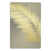 Mini Porte-bloc Monogramme feuille de palme tropicale dorée (Dos)
