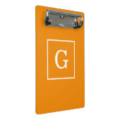 Mini Porte-bloc Monogramme initial encadré blanc de tangerine (Incliné)