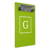 Mini Porte-bloc Monogramme initial encadré blanc vert pomme (Incliné)