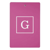 Mini Porte-bloc Monogramme initial encadré de mûrier blanc mauve (Dos)