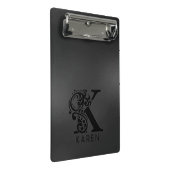 Mini Porte-bloc Monogramme K de luxe sur gris foncé (Incliné)