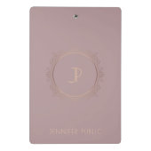 Mini Porte-bloc Monogramme moderne créatif Élégant Professionnel (Dos)
