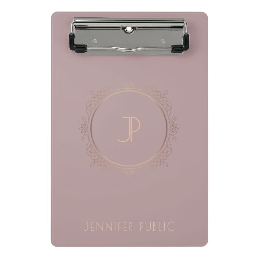 Mini Porte-bloc Monogramme moderne créatif Élégant Professionnel (Devant)