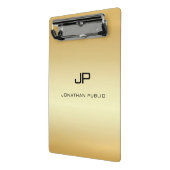Mini Porte-bloc Monogramme moderne Elégant Faux Gold personnalisé (Angle2)