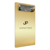 Mini Porte-bloc Monogramme moderne Elégant Faux Gold personnalisé (Incliné)