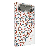 Mini Porte-bloc Monogramme & Nom Motif Moderne Abstrait De Terrazz (Incliné)