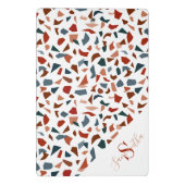 Mini Porte-bloc Monogramme & Nom Motif Moderne Abstrait De Terrazz (Dos)