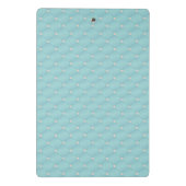 Mini Porte-bloc Monogramme Nom Personnalisé Quilt Design Turquoise (Dos)