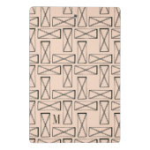 Mini Porte-bloc Monogramme | Rectangle géométrique X Design (Dos)