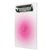 Mini Porte-bloc Monogramme rose blanc moderne Modèle élégant (Angle2)