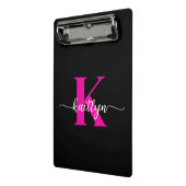 Mini Porte-bloc Monogramme Rose Chaude Noir (Angle2)