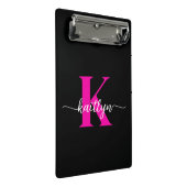 Mini Porte-bloc Monogramme Rose Chaude Noir (Incliné)