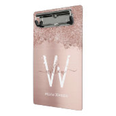 Mini Porte-bloc Monogramme rose Gold Blush Rose Girl Parties scint (Angle2)