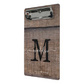 Mini Porte-bloc Monogramme Rustique Nom de script Professional (Angle2)