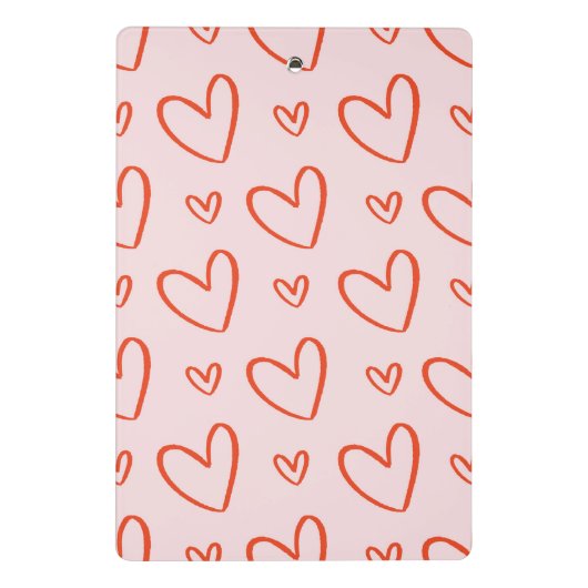 Mini Porte-bloc Monographie initiale - Coeurs rose et rouge (Dos)