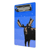 Mini Porte-bloc Moose en hiver - Art original de la faune (Angle2)