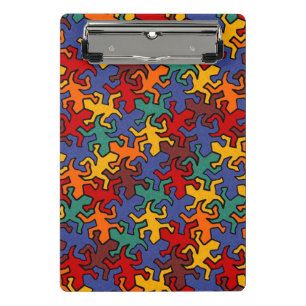 Mini Porte-bloc Mosaic Miroir Geckos Motif - couleurs de terre