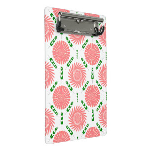 Mini Porte-bloc motif à fleurs roses