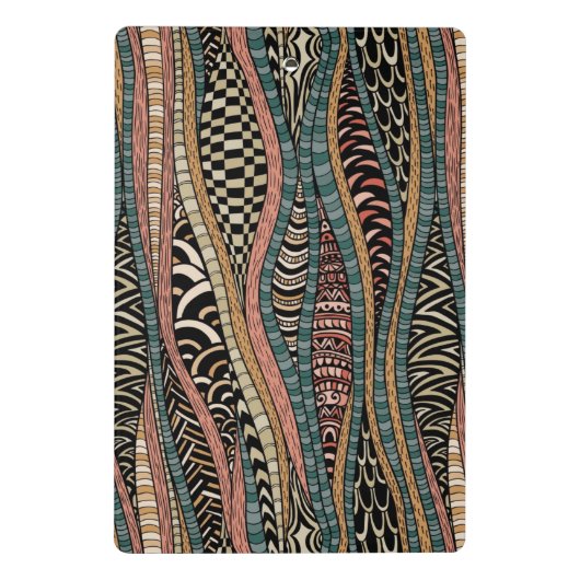 Mini Porte-bloc Motif abstrait dans le style ethnique (Dos)