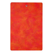 Mini Porte-bloc Motif abstrait orange rouge (Dos)