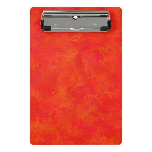 Mini Porte-bloc Motif abstrait orange rouge (Devant)