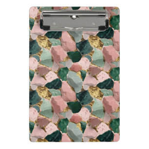 Mini Porte-bloc Motif Abstrait Terrazzo avec accents Gold